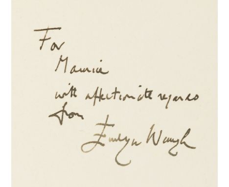 Waugh (Evelyn) Sword of Honour, first collected edition, signed presentation inscription from the author "with affectionate r