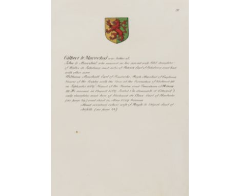 Heraldry & Genealogy.- Burke (Sir Henry Farnham, as Somerset Herald, 1859-1930) Ancestors of Alexander Haslop Leigh, manuscri