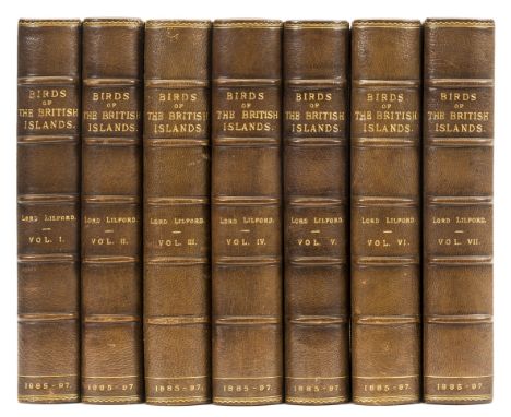 Lilford (Thomas Littleton Powys, Baron) Coloured Figures of the Birds of the British Isles, 7 vol., photogravure portrait fro