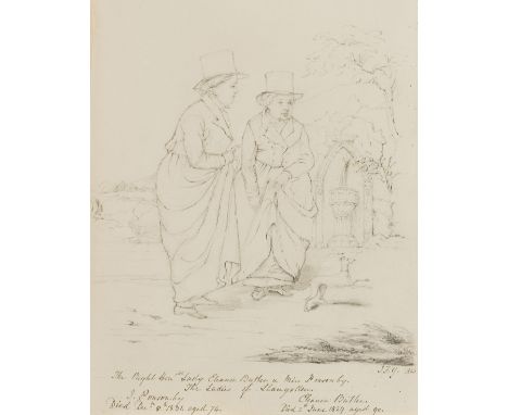 Ladies of Llangollen.- The Right Honrbl Lady Eleanor Butler & Miss Ponsonby. The Ladies of Llangollen... [by]... J.F.G., penc