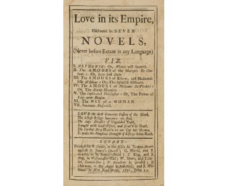 Novels.- Chamberlen (Paul) Love in its Empire, Illustrated in Seven Novels, first edition, initial advertisement leaf, some l