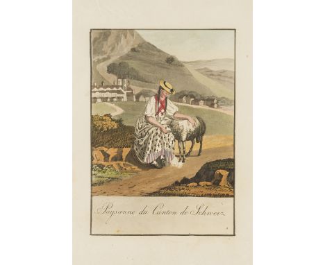 Alps.- Reinhardt (Johann Christian) A Collection of Swiss Costumes, in Miniature, second English edition, titles and text in 