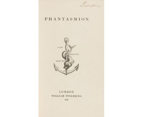 [Coleridge (Sara)] Phantasmion, first edition, half-title, 16pp. William Pickering publisher's catalogue at beginning, wormin