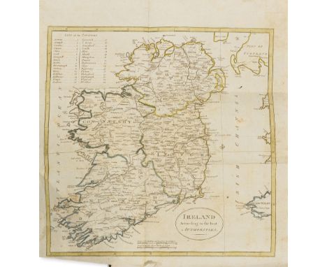 Seward (William Wenman) Topographia Hibernica, first edition, large folding hand-coloured map at beginning and a folding tabl