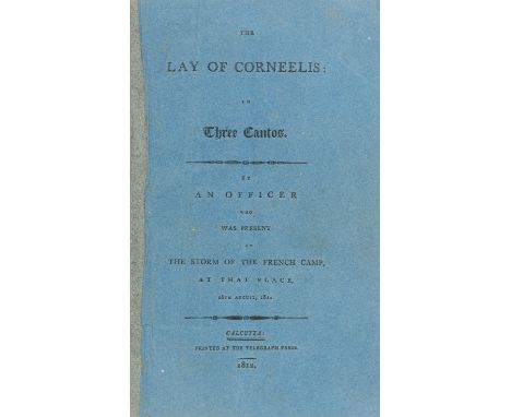 Java.- [Taylor (Thomas William)] The Lay Of Corneelis: in Three Cantos, first edition, central folds, slightly browned, manus