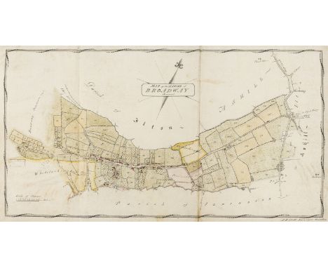 Somerset Estate Maps.- Ilett (P.B., surveyor, of Taunton) Map of the Parish of Broadway Somerset, 380 x 655mm., n.d. [c. 1820