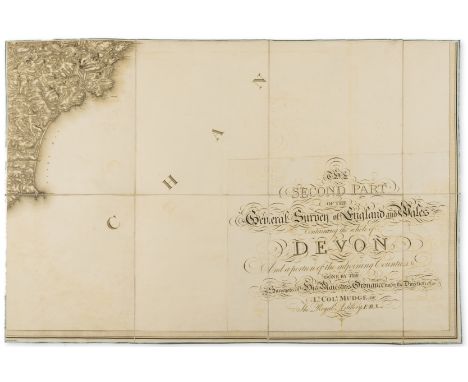 Devon.- Mudge (Lt. Col. William) The Second Part of the General Survey of England and Wales Containing the Whole of Devon and