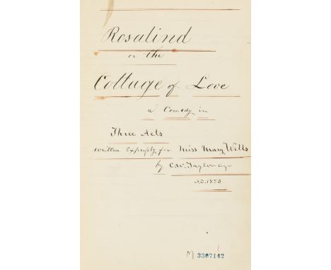 Unpublished Play.- Taylor (Charles Western, actor and dramatist, wrote one of the first stage adaptations of "Uncle Tom's Cab