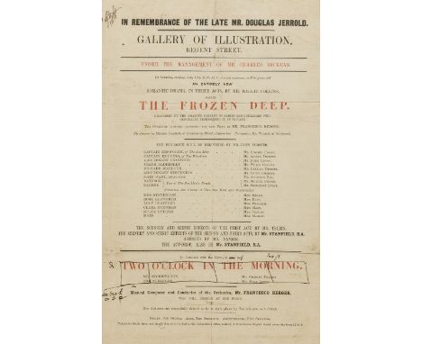 Dickens (Charles).- An Entirely New Romantic Drama, in Three Acts, by Mr. Wilkie Collins, called The Frozen Deep... In Rememb