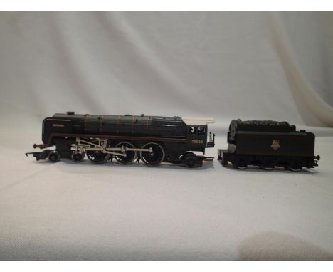 OO scale Hornby Britannia 70000, roof re-painted white, (Royal Train Duties) in excellent condition, unboxed. UK P&amp;P Grou