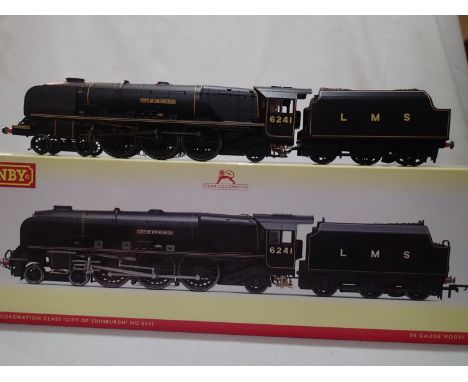 OO scale Hornby R3681, City of Edinburgh, 6241, Black LMS, in excellent condition, D.C.C fitted (code 6), no paperwork, box h