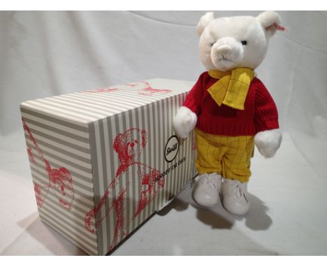 Steiff teddy bear Rupert Centenary edition 30cm H, in original Steiff box with certificate. UK P&amp;P Group 2 (£20+VAT for t