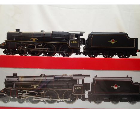 OO scale Hornby R2555, class 5mt, Ayrshire Yeomanry, 45156, Black, Late Crest, in excellent condition, no paperwork/card, box
