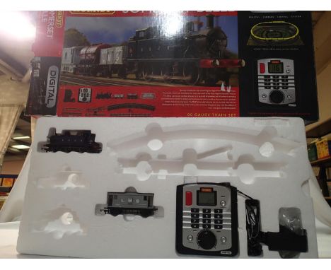 OO scale Hornby Somerset Belle digital train set box, containing blue, 24 S.D.J.R, 0.6.0 tank locomotive and brake van, plus 