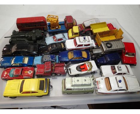 Approximately twenty playworn Corgi toys mostly for spares or re-furbishment. UK P&amp;P Group 2 (£20+VAT for the first lot a