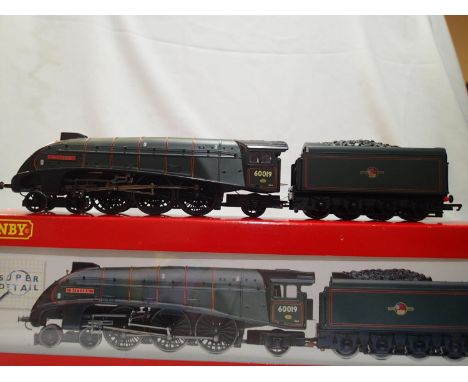 OO scale Hornby R2247, class A4, Bittern, 60019, Green Late Crest in excellent condition, no paperwork, box has wear. UK P&am