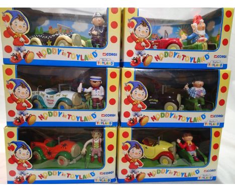 Set of six Corgi Noddy in Toyland vehicles, in excellent condition, storage wear to boxes. UK P&amp;P Group 2 (£20+VAT for th