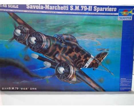 Trumpeter Savoia Marchetti SM 79-11 Sparviero. UK P&amp;P Group 1 (£16+VAT for the first lot and £2+VAT for subsequent lots) 