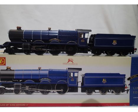 OO scale Hornby R3102 King Class 6023, King Edward II, Blue Early Crest, limited edition 0296/1000, in near mint condition, b