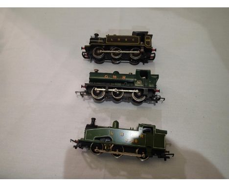 Three OO scale 0.6.0 tank locomotives, all in good condition, unboxed. UK P&amp;P Group 1 (£16+VAT for the first lot and £2+V