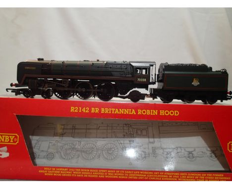 OO scale Hornby R2142, Britannia class Robin Hood, 70038, Green, Early Crest, limited edition 0347/1000, in excellent conditi