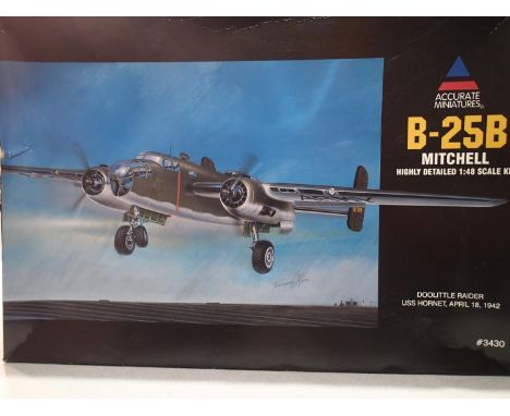 Accurate miniatures; B-25 B Mitchell, Doolittle Raider USS Hornet 1942. UK P&amp;P Group 1 (£16+VAT for the first lot and £2+