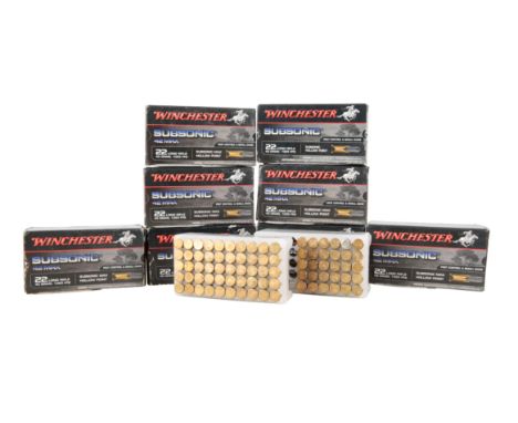 *400 ROUNDS OF 22 WINCHESTER SUBSONIC 42 MAX (old shop stock) (100)*Note: The Buyer must provide a valid UK Firearms Certific