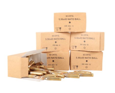 *300 ROUNDS OF 5.56 X 45 NATO BALL AMMUNITION (old shop stock) (300)*Note: The Buyer must be over the age of 18 and provide a