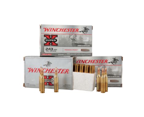 *60 ROUNDS OF WINCHESTER "SUPER X" .243 WIN AMMUNITION 80 grain .2 softpoint (old shop stock) (60)*Note: The Buyer must provi
