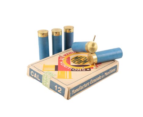 BOX OF PINFIRE CARTRIDGES BY MGM OF FRANCE 12 BORE (10)*Note: The buyer must be over 18 to purchase this item and provide a v