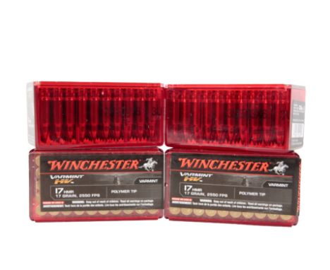 *200 ROUNDS 17 HMR WINCHESTER VARMINT HV AMMUNITION (old shop stock) (200)*Note: The Buyer must provide a valid UK Firearms C