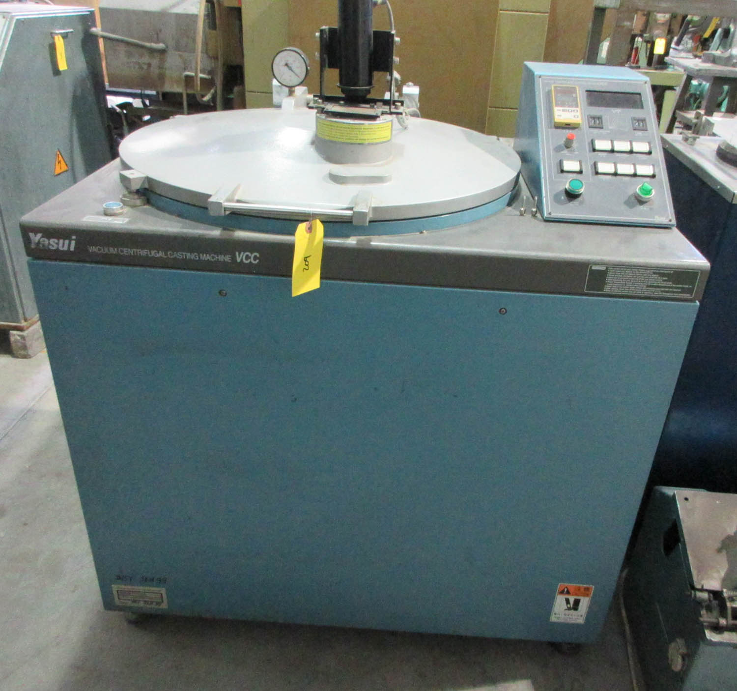 YASUI MDL. VCCIIH VACUUM CENTRIFUGAL CASTING MACHINE; FOR PLATINUM, 30