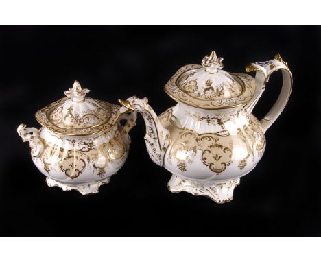 A Coalport six place tea and coffee services,  Adelaide shaped bowls, comprising six tea bowls, six coffee cups, nine saucers