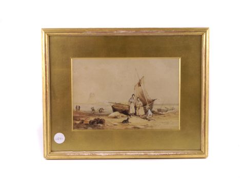 A 19th century watercolour portrait,  of a young lady, three quarter profile, 19 x 15cm, framed and glazed, together with two