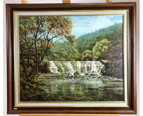 Collection of pictures to include three oils by Robert M Abell, a watercolour signed G Butterworth, two British school 20th c