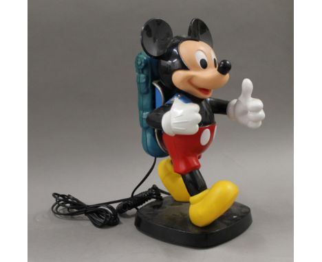 A vintage Mickey Mouse telephone. 34 cm high.
