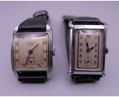 A vintage Lanco 15 Jewel wristwatch, together with a vintage 15 Jewel Ditis Geneva Swiss made wristwatch, both in working ord