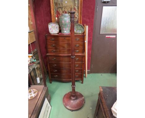 A mahogany standard lamp 