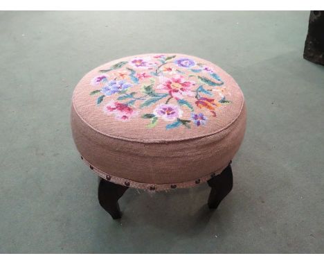 An early to mid 20th Century tapestry footstool 
