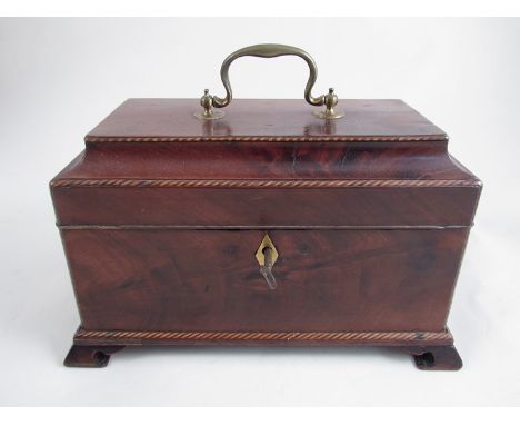 A Georgian caddy-top tea caddy