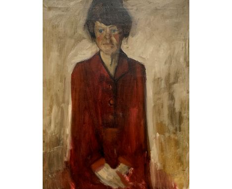 Mick Arnup (British 1923-2008): Portrait of Jean, oil on canvas unsigned 75cm x 60cm Provenance: By direct descent from the A