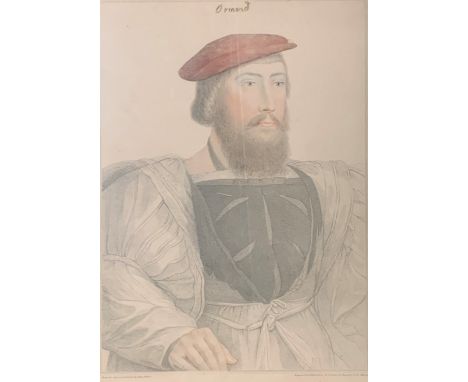 F. Bartolozzi after Hans Holbein - A series of six framed portrait engravings of Historical Characters including Ormond, Marc
