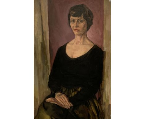 Mick Arnup (British 1923-2008): Portrait of a Seated Lady, oil on canvas unsigned 91cm x 60cm (unframed) Provenance: By direc