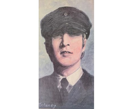 Arthur Delaney, limited edition print, portrait of John Lennon, published by Henry Donn Galleries, 122/999, 54cm x 28cm  - Co