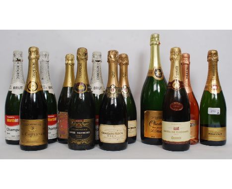 A good collection of vintage champagnes to include A. Carpentier, Bricout, Louis Daumont, Graham Beck etc