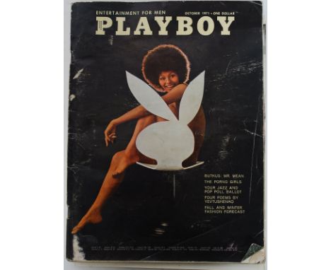 A vintage issue of Playboy magazine - Pornographic Erotic interest. October 1971 issue