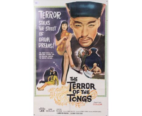 ' Terror Of The Tongs ' framed Hammer movie poster, believed original. Directed by Anthony Bushell and starring Geoffrey Toon