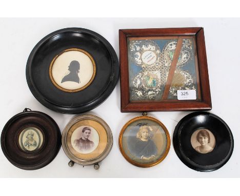 A collection of vintage early 20th century portrait - photograph frames to include ebonised, brass, white metal etc. One with