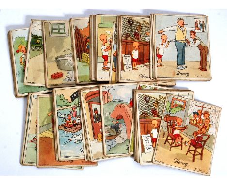 A set of vintage Kensitas ' Henry ' larger sized cigarette cards. Not a full set, some duplicates. 