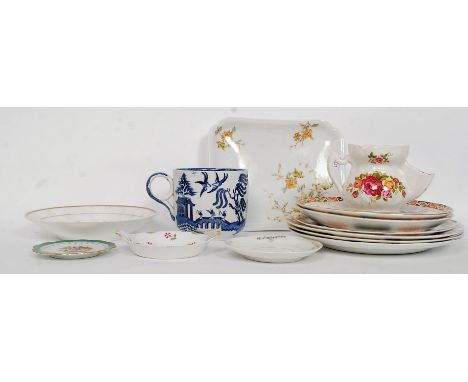A collection of ceramics to include cups, saucers, plates etc Limoges, Doulton, continental etc